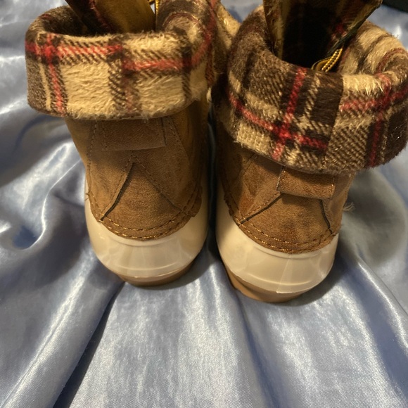 Marleylily Duck Boots - Brown and Cream - Picture 4 of 5